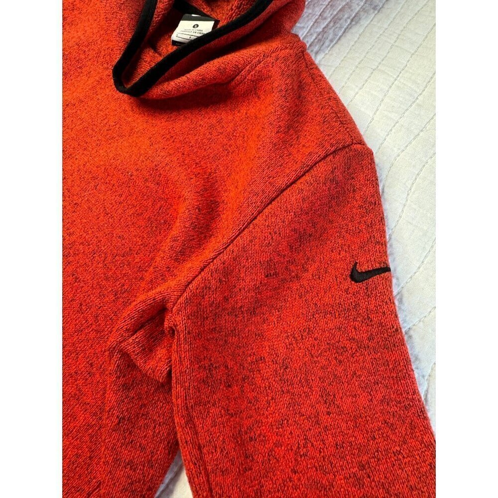 NIKE Womens SZ S Pullover Hoodie Long Sleeves Kangaroo Pocket Logo Red - Picture 7 of 15